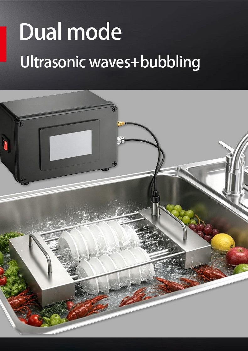 Dual Drive Ultrasonic Dishwasher Bubble Rinse Home Small Automatic Rinse Intelligent Dishwashing and Vegetable Washing Machine