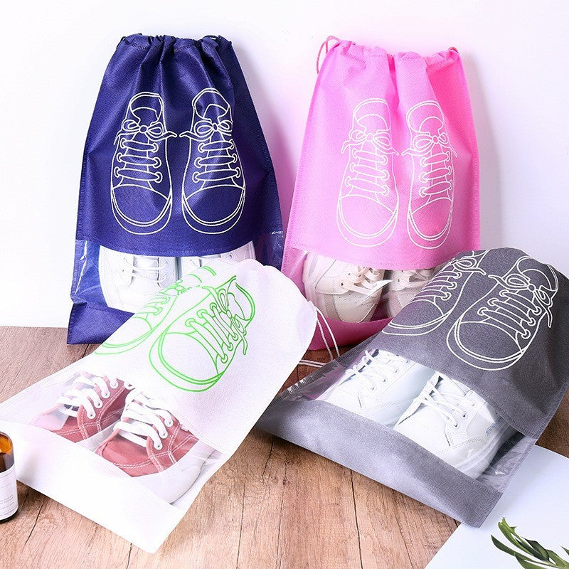 10/5pcs Shoes Storage Bags Closet Organizer Non-woven Travel Portable Bag Waterproof Pocket Clothing Classified Hanging Bag 2025