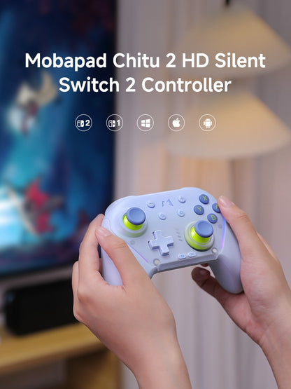 MOBAPAD Chitu 2 HD Pro Controller Silent Edition for Switch 2/1, TMR Glide Joysticks, HD Rumble, NFC,Silicone Button,6 Axis Gyro