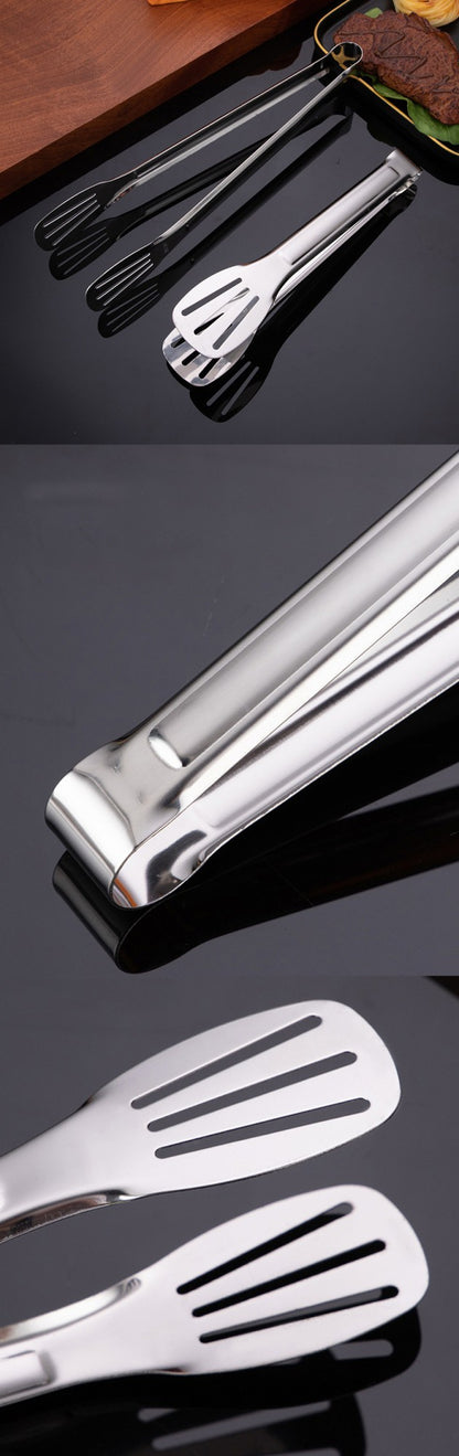 Stainless Steel Food Tongs Barbecue Tongs Desserts Steak Food Serving Clip Tweezers Long BBQ Cooking Tongs Kitchen Utensils