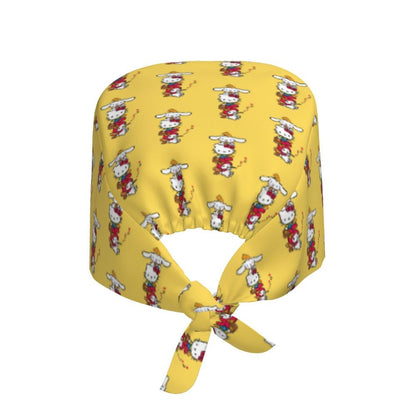 Touca Cirúrgica Personalizada Hello Kitty Equipe Médica Feminino Masculino Desenho Animado Personagem Para Chapéu de Chef Touca de Esfoliação