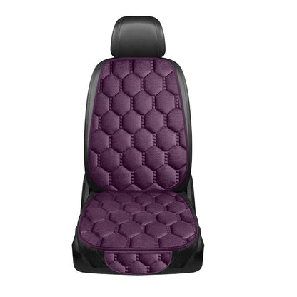 Car seat cushion three piece set, single seat, single piece, winter plush backrest, no binding, anti slip, cold resistant pad