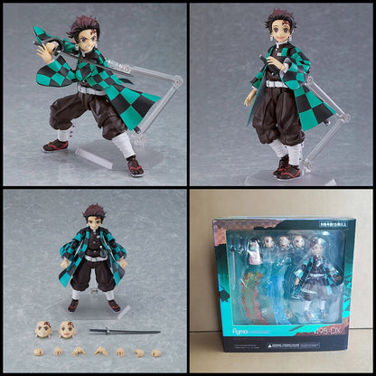 Anime Demon Slayer Series Tanjirou #1193 Nezuko #1334 Zenitsu #1361 Inosuke #1541 Kyoujurou Kochou Shinobu Conjunto de Bonecos e Estatuetas de Presente