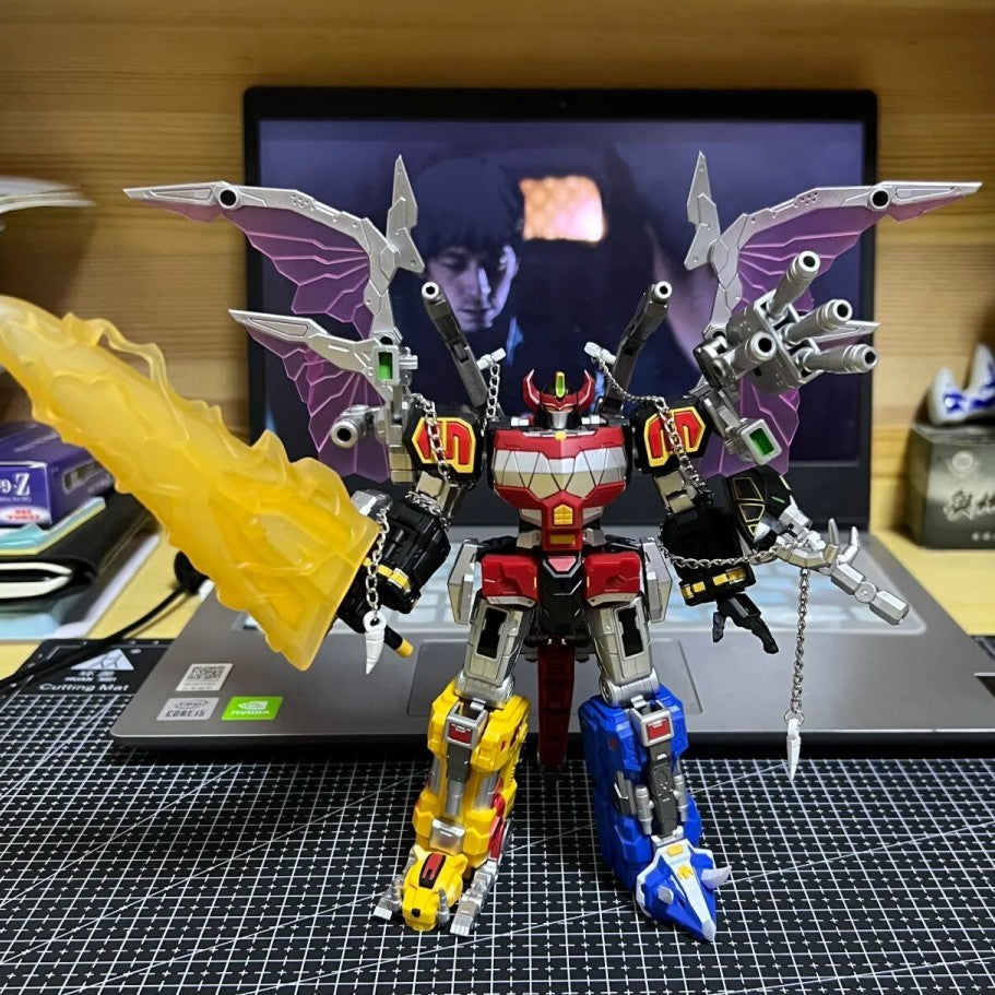 Pré-Venda Power Rangers Lucky Cat Micro Cosmos Mc-05 & Mc-03 Dragon King Caesar Action Figure Colecionável Modelo Montável