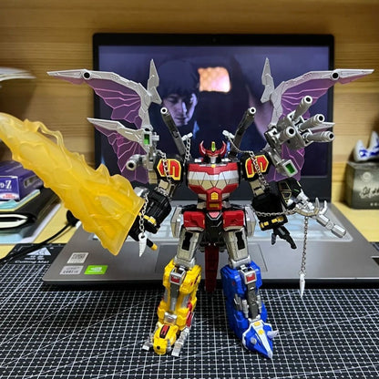 Pré-Venda Power Rangers Lucky Cat Micro Cosmos Mc-05 & Mc-03 Dragon King Caesar Action Figure Colecionável Modelo Montável
