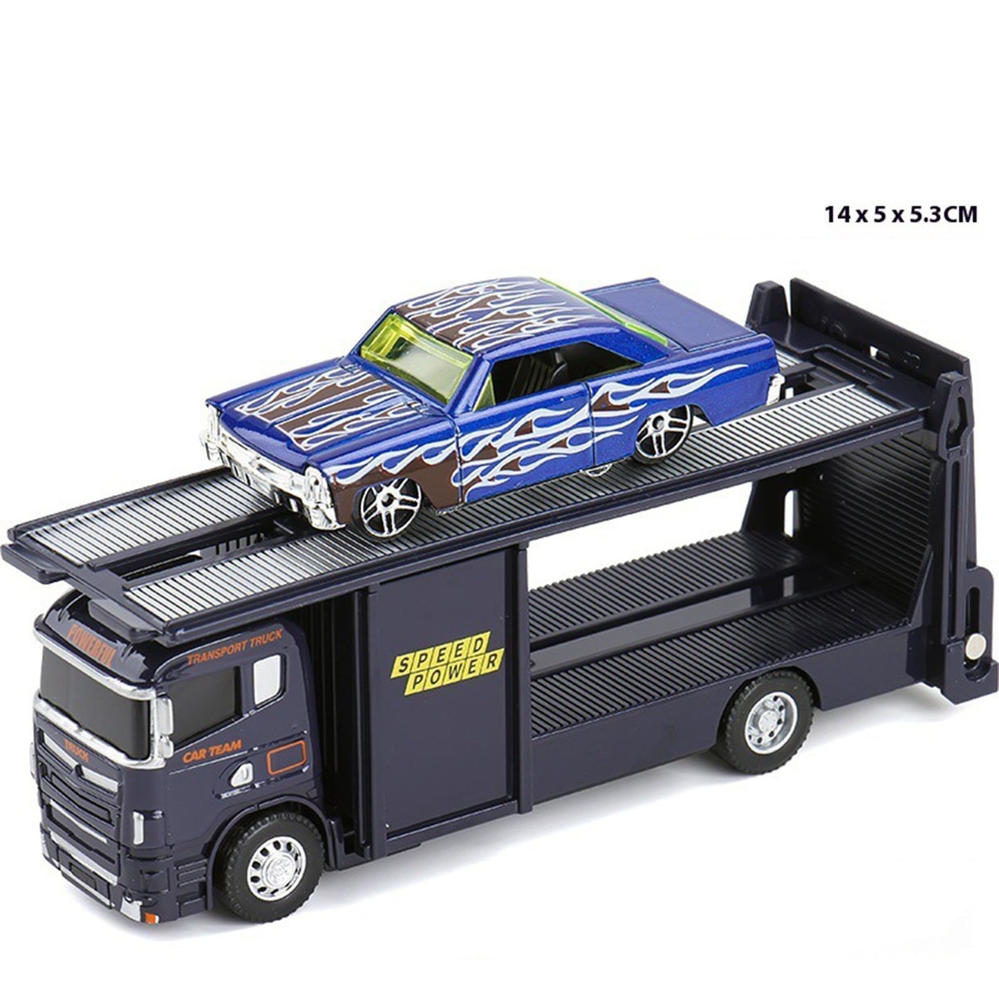 Minicaminhão de Reboque de Contêiner 1:64 Brinquedo Modelo de Liga Série de Carros Diecast com Veículos de Metal de Fricção Modelo Clássico Presente Infantil