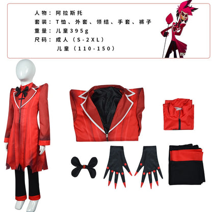 Vox Cosplay Costume Cartoon Hotel Top Pants Full Set Disguise Halloween Carnival Suit Stage performance costumes and costumes