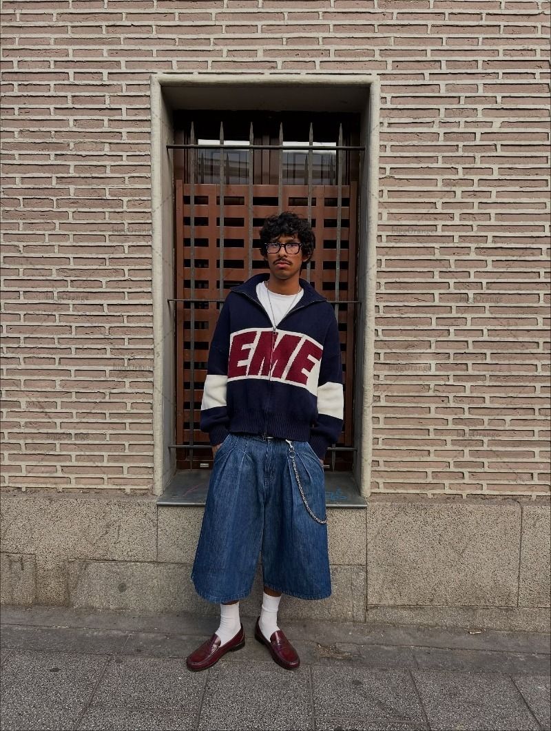 European American Hip-hop Letters Fashion Oversized Casual Double Zipper Cardigan Women Y2K Street Harajuku Loose Sweater Men