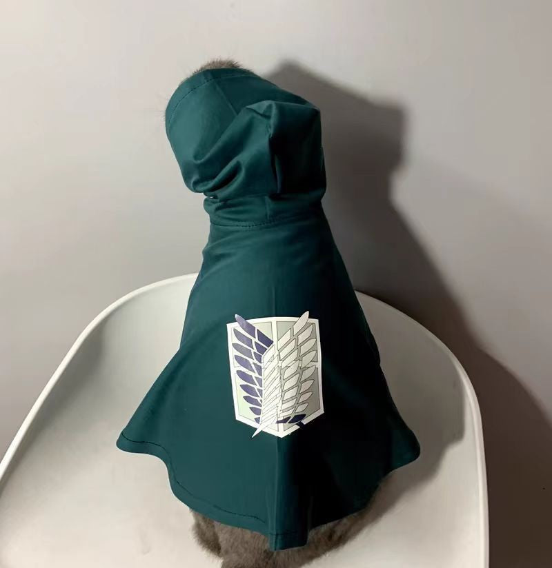 Dog Cloak Cat Cloak Anime Halloween Attack Titaner Pet Cape Shingeki No Kyojin Survey Cosplay Costume Photograph Prop Gifts