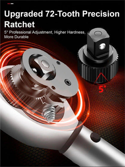 Kit de Chave de Torque Ajustável Multi-Drive 1/4"3/8"1/2"1–3000 N·m Conjunto de Ferramentas de Catraca Profissional de Alta Precisão com Pré-ajuste por Clique