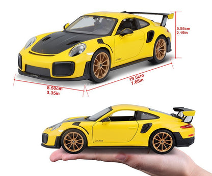 Maisto 1:24 Porsche 911 GT2 RS simulação liga carro modelo artesanato coleção de brinquedos ferramentas de presente