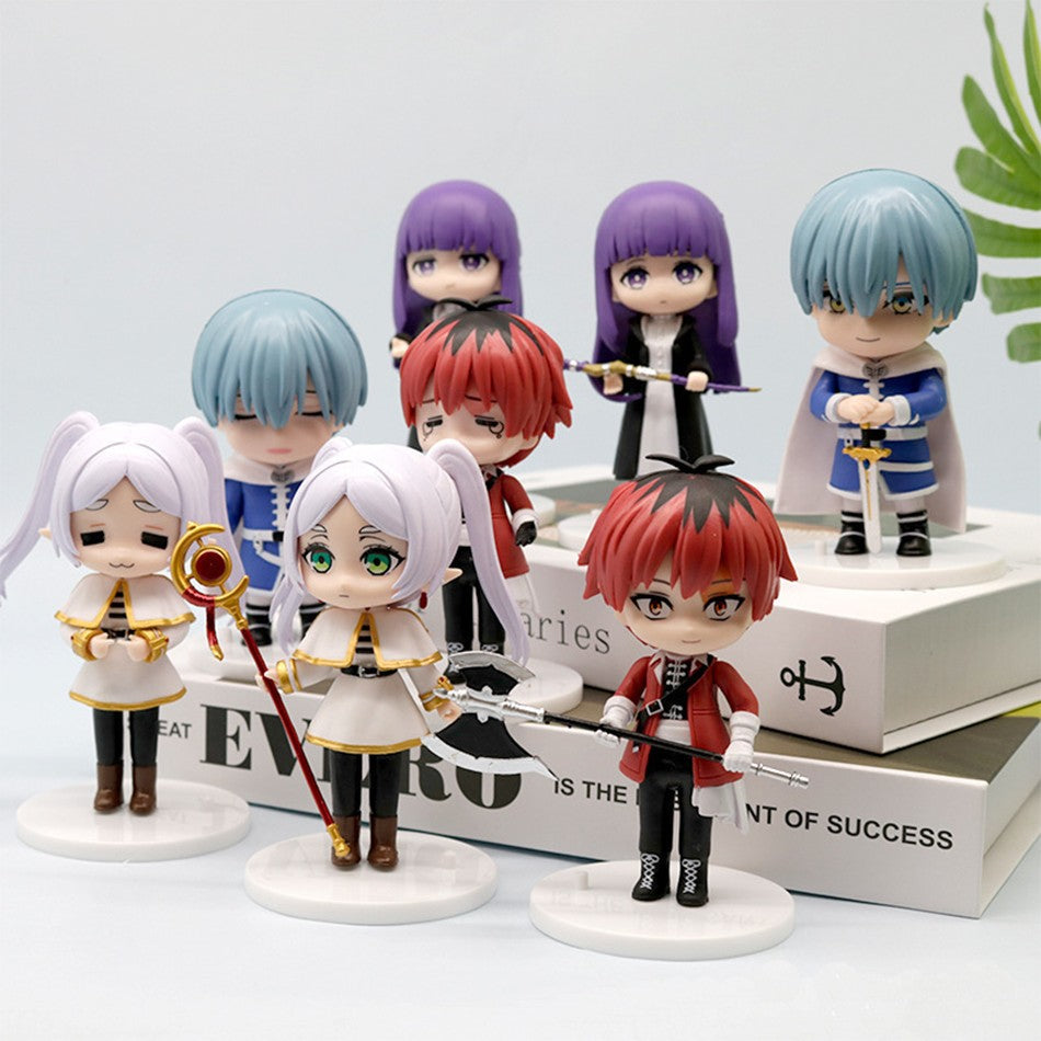 4-8 peças Frieren: Beyond Journey's End Anime Figura Bonecos de Ação Frieren Noodle Stopper Figura Coleção Modelo Brinquedos