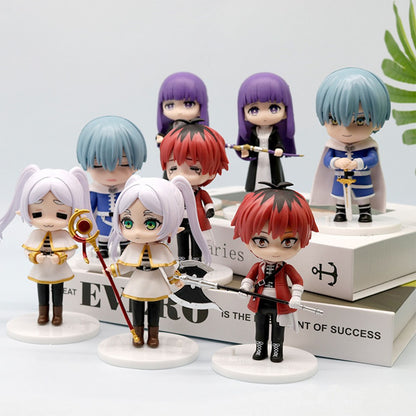 4-8 peças Frieren: Beyond Journey's End Anime Figura Bonecos de Ação Frieren Noodle Stopper Figura Coleção Modelo Brinquedos