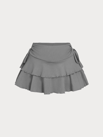 New fashion solid color casual versatile women's plus size skirt