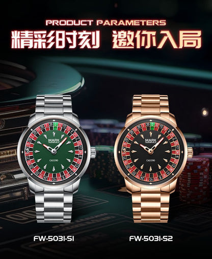 High Quality Mark Fairwhale Mens Wristwatch Fashion Unique Rotating  Roulette Dial Waterproof Quartz Man Watche Dropshipping ?