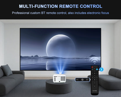 Projetor Flixtone 4000 Ansi Full HD 4k D10S 3G 128G Beam Projetores Home Theater Vídeo Android 15 Samrt TV Beamer para Filmes