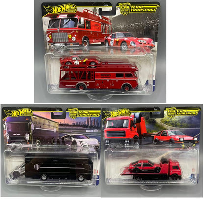 Genuine Hot Wheels Car Culture 2025 Team Transport Fleet Series Car Model 1/64 Flf56 Ferrari 250 Toyota Ae86 Alloy Model Gifts