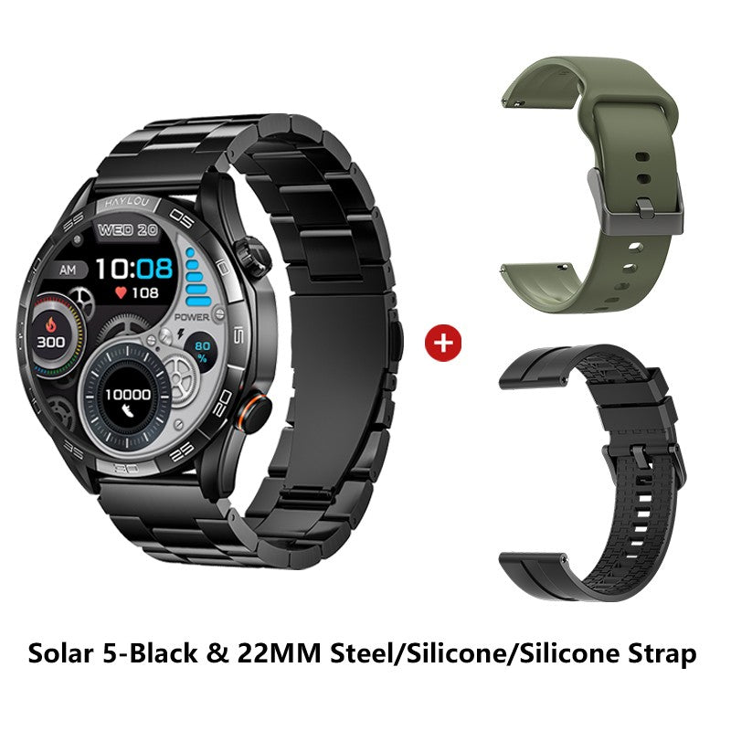 Smartwatch HAYLOU Solar 5 com Chamada de Voz, Tela AMOLED de 1,58'', 60Hz, Monitoramento de Saúde 24 Horas, Smartwatch Esportivo para Homens
