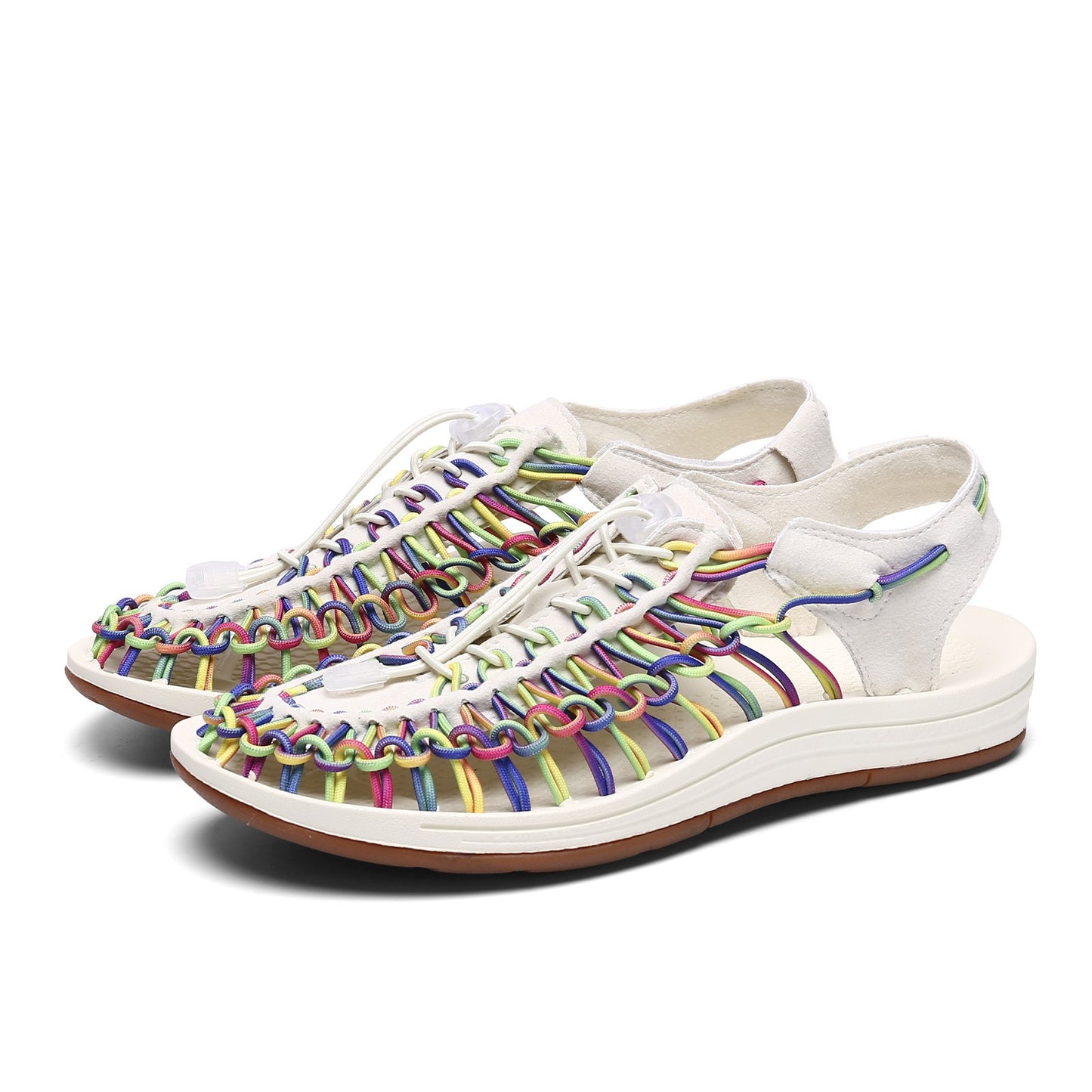 2024 New Arrival Summer Men's Shoes Breathable Beach Loafers Hand Woven Roman Sandals High Quality Men's Comfortable Flats