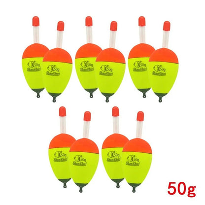2/10pcs EVA Luminoso Pesca Noite Flutuante Luz Vara Espuma Plástica Bobber Mar Pesca em Rocha Chumbadas Flutuadores Acessórios de Pesca
