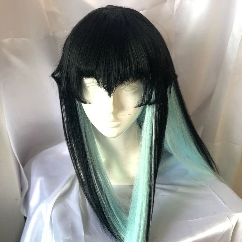 Tokitou Muichirou Demon Slayer Cosplay Wig Synthetic Long Straight Wig Anime Coser Heat Resistant Fiber High Quality Wig Party