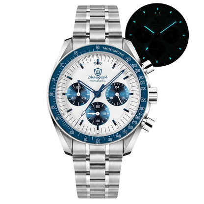 Watchdives WD1863 Mechanical Quartz Watches Black Spaces VK63 Chronograph Sports Watches Man Bubble Sapphire Waterproof Watch