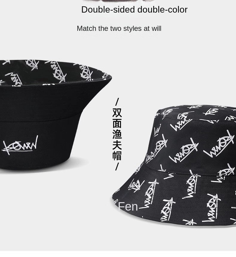 Big Head Letter Bucket Hat for Men Women XL Large Hip Hop Cap Fisherman Hat Summer Sun Hat Plus Size Panama