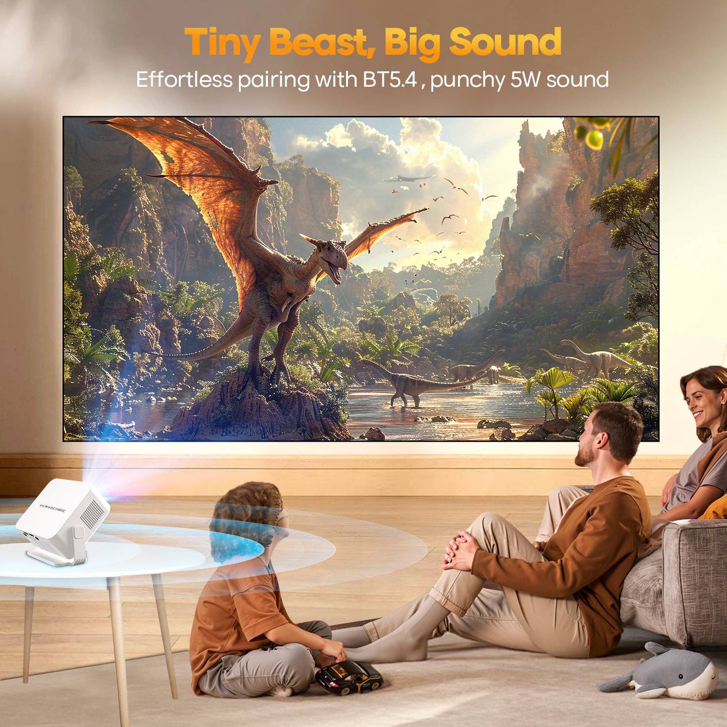 Magcubic Auto Focus Android 14 Portable Projector 8K 400ANSI WiFi 6 Projector Support Full HD 720P Home Outdoor Cinema Max HY300