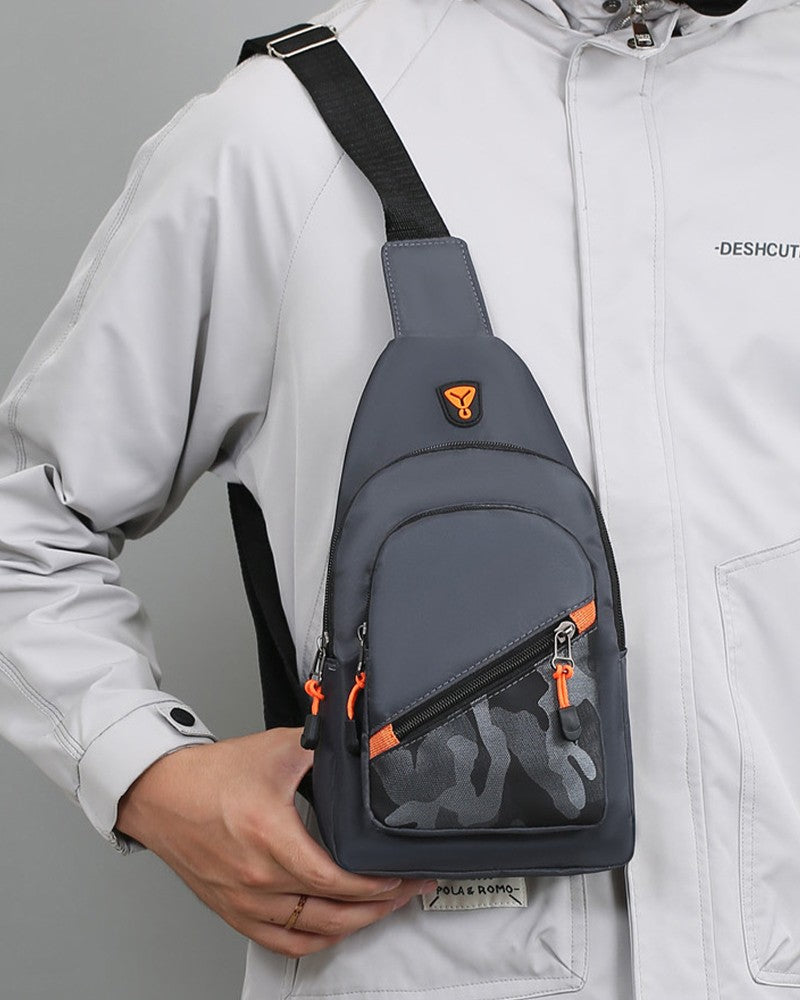 Rilibegan Nylon Men's Chest Bag 2023 New Portable Casual Shoulder Bag Trendy and Unique Design Crossbody Bag