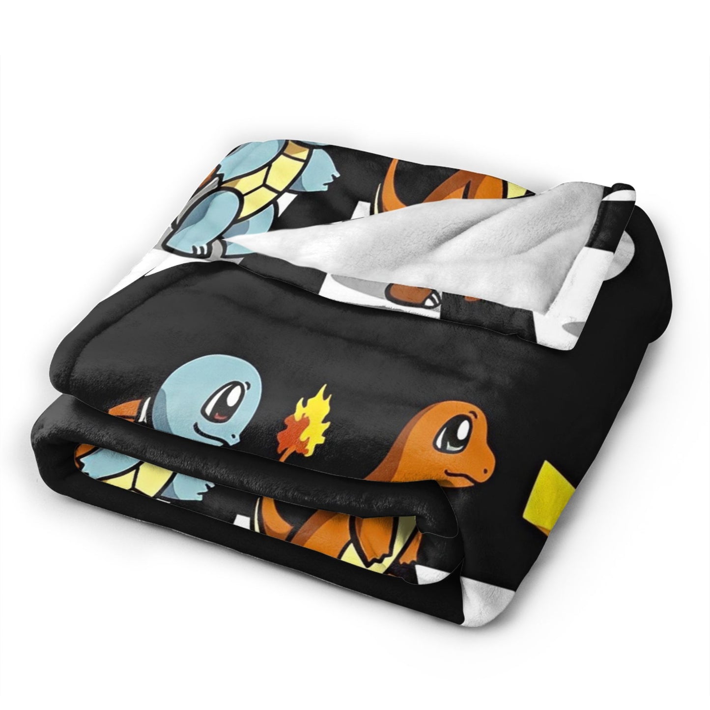 Cobertor de Flanela com Cena Clássica de Pokémon para Cama Super Quente, Mantas para Sofá, Cadeira, Piquenique, Colcha Engraçada, Capa para Sofá-Cama