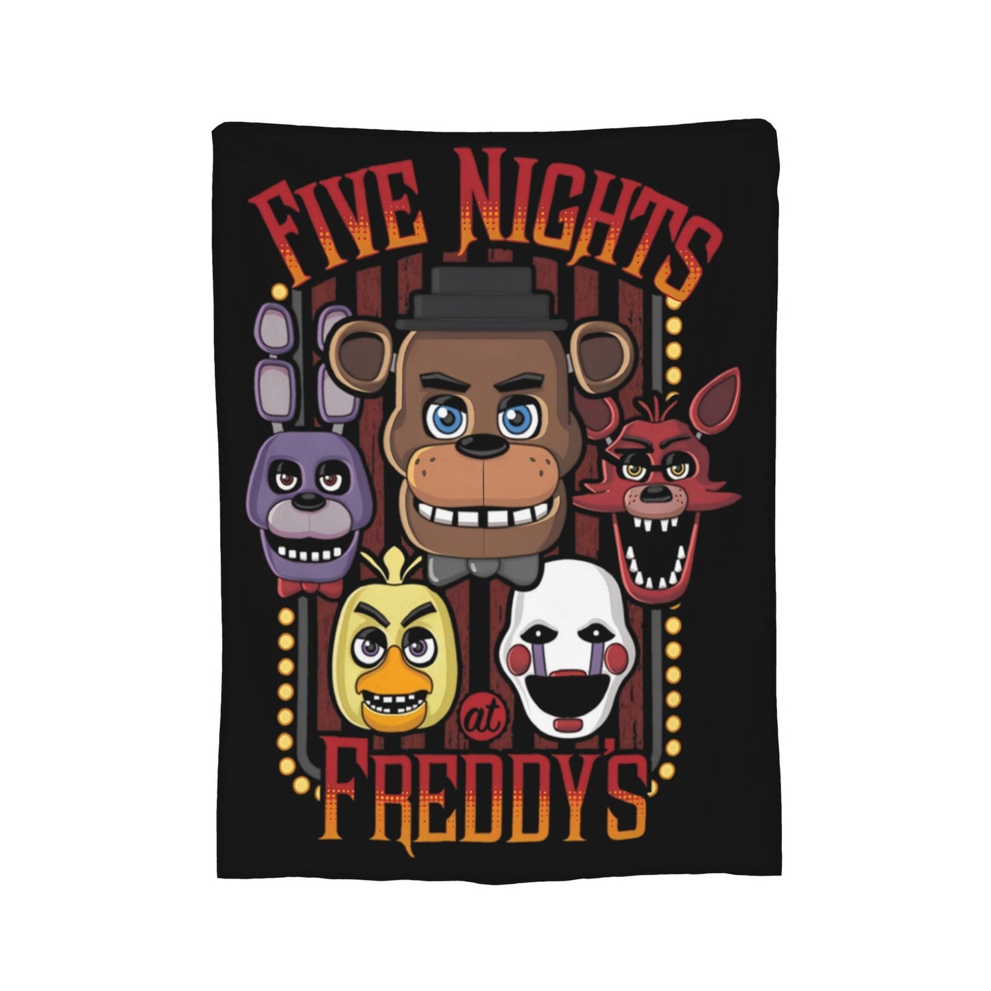 FNAF At Freddys Blankets Fleece Textile Decor Multi-function Super Soft Throw Blankets for Sofa Bedroom Bedspreads