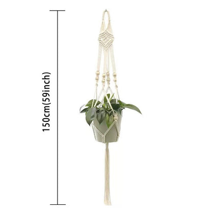 Hanging Plant Handmade Macrame Plant Hanger Flower Pot Planter Hanger Wall Decor Courtyard Garden Hanging Planter Hanging Basket