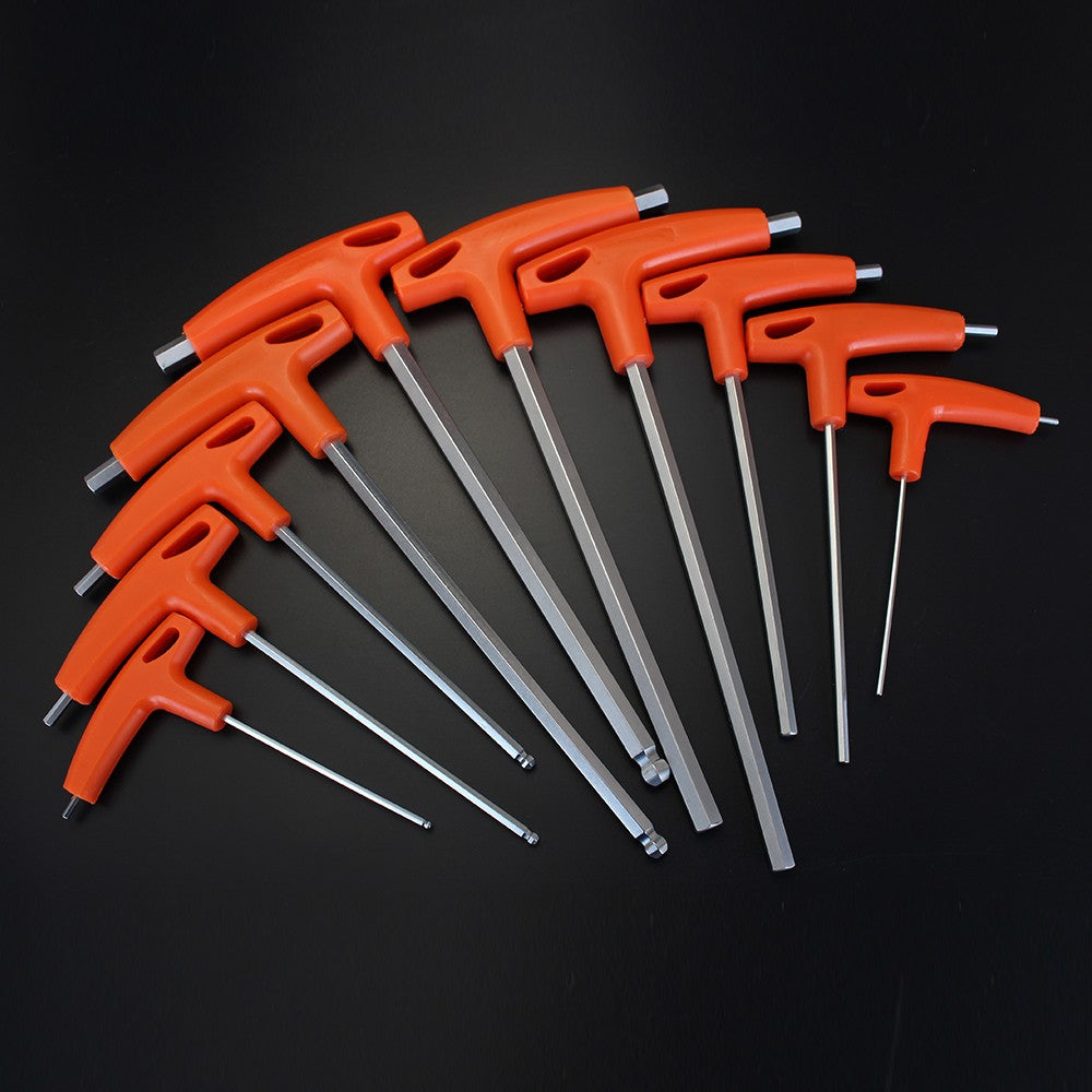 Chave hexagonal tipo L/chave allen de 2/2,5/3/4/5/6/8/10 mm, cabeça esférica/chata, ferramenta manual, adaptador universal de encaixe rápido, aço cromo vanádio, sextavada
