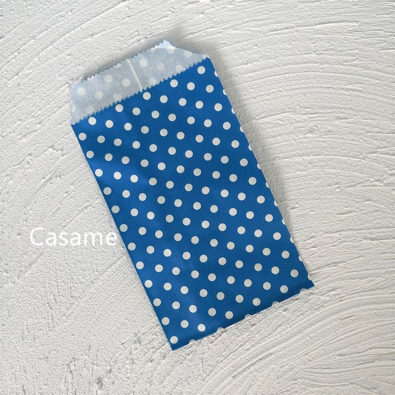 10/25/50 Pcs Small Sack Pouch Mini Dot Kraft Paper Bags Wedding Party Invitation Greeting Cards Paper Gift Bag Birthday