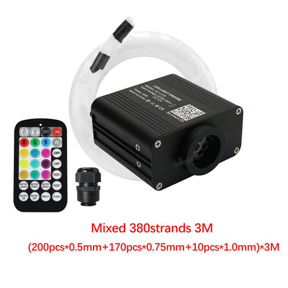 New 16W Twinkle RGBW Fiber Optic Star Ceiling Lights Kit Smart APP Sound Control LED Engine for Car Starry Sky Fiber Optic Light