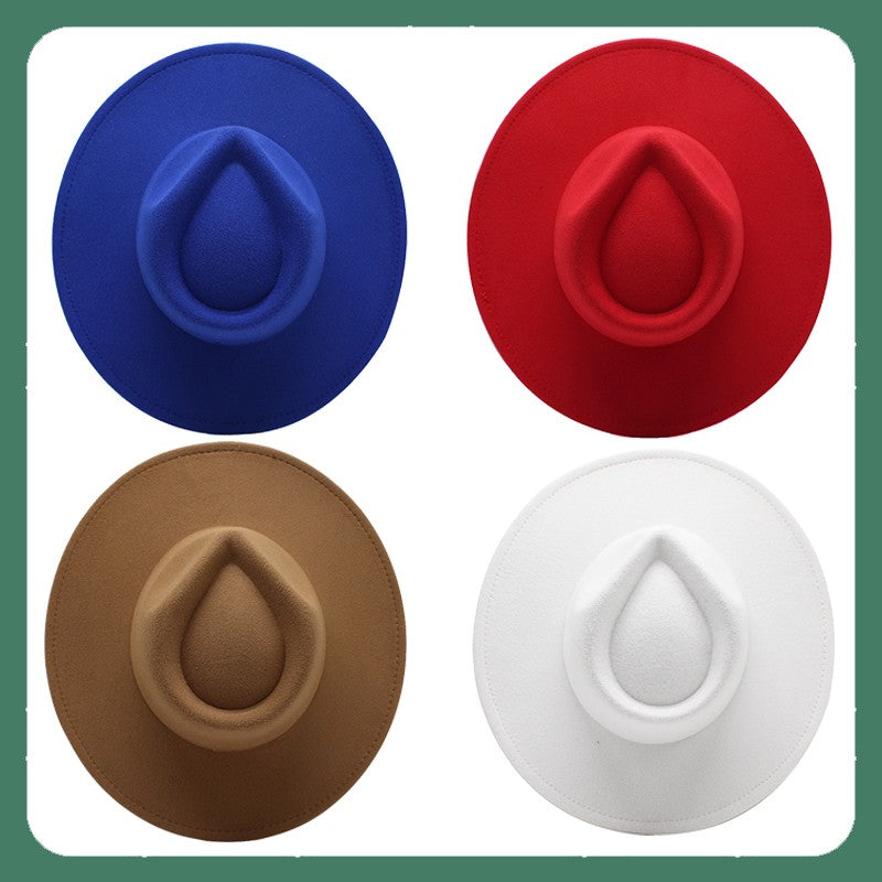 Chapéu Fedora Feminino Moderno Formal de Casamento Decoração Preto Verde Branco Panamá Boné Outono Inverno Luxo Masculino Cartola Fedoras Gorra