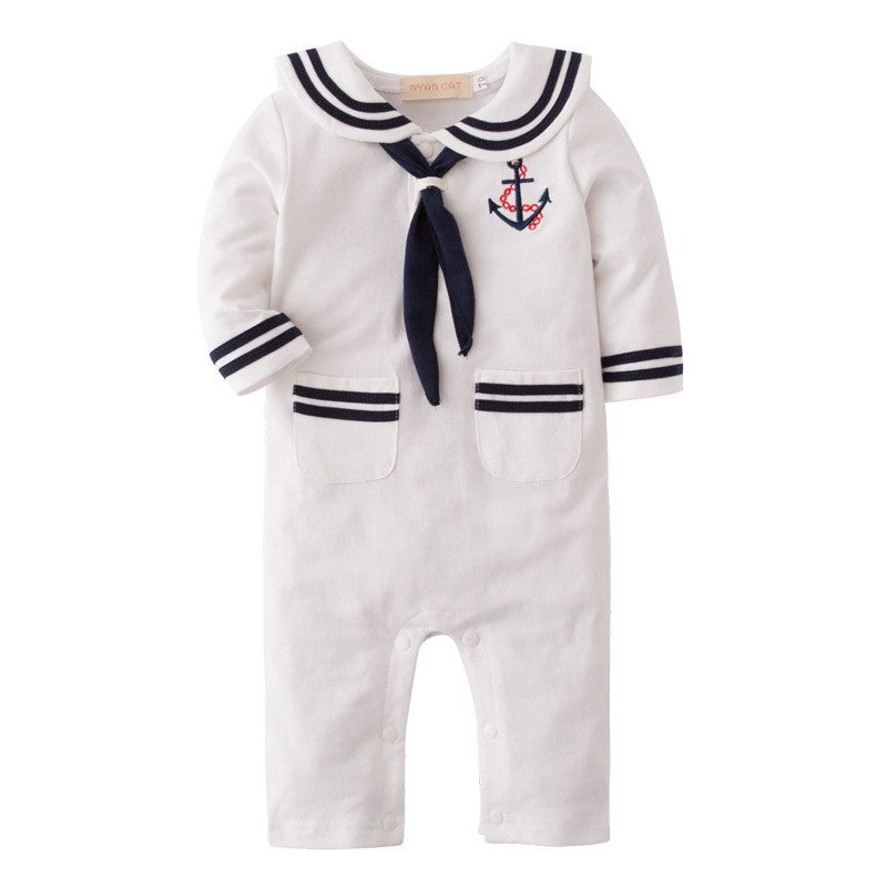 Halloween Children Rompers Captain Cosplay Costume Baby Sets Lapel Fashion Uniform Long Sleeve Stage Performance Clothes
