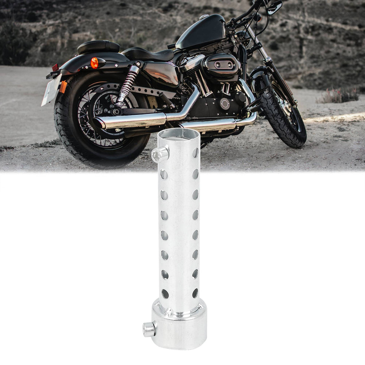 UXCELL Universal Motorcycle Exhaust DB Killer 35mm 42mm 45mm 48mm 60mm OD Muffler Baffle Insert Silver