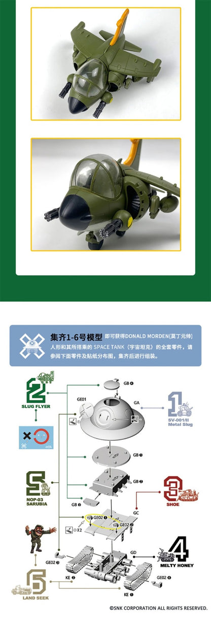 Em Estoque Modelo Montado Metal Slug X 2 SV-001 SV001 SLUGFLYER NOP-03 LANDSEEK T-2B Boneco de Ação Colecionável Presente