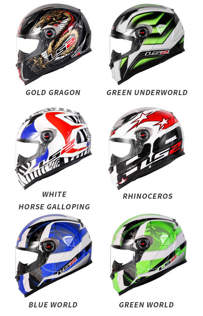 Capacete de Moto Clássico LS2 Fechado Masculino Feminino Capacete de Motocross Casco em ABS Aprovado pela ECE Acessórios para Motos FF358