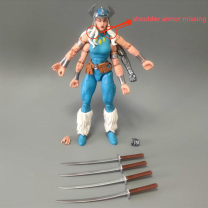 Boneco de Ação Marvel Legends Retro Wolverine Espiral Avalanche Longshot Dark Phoenix Multiple Man 6"