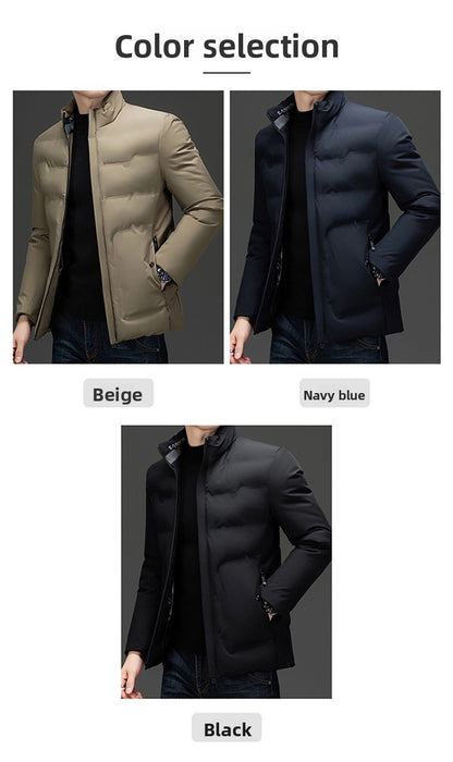 Top Grade ??????Men's Stand Collar Parka Jacket Windbreaker Coats Bubble Puffer Outerwear for Young Adults?????????????????