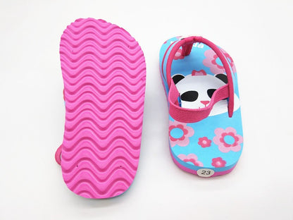 2025 Summer Children Cute Cartoon Animal Slippers Beach Shoes Kids Flip Flops Elastic Band Anti-slip Sandals Boys Girls Slippers