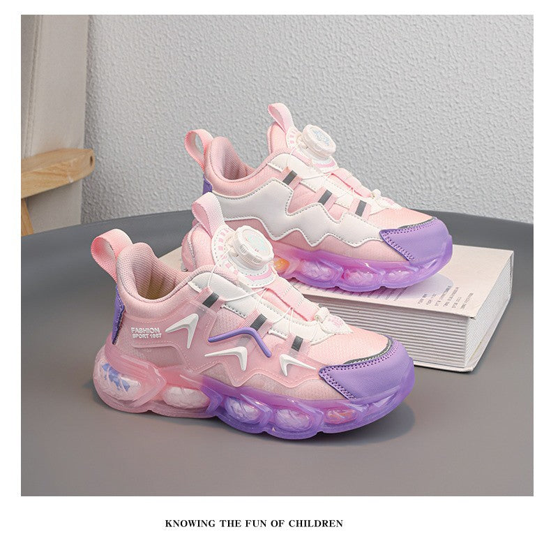 New Children's Leather Casual Shoes For Boy Girls Outdoor Running Sneakers Breathable Mesh Kids School Walking Sport Non Slip