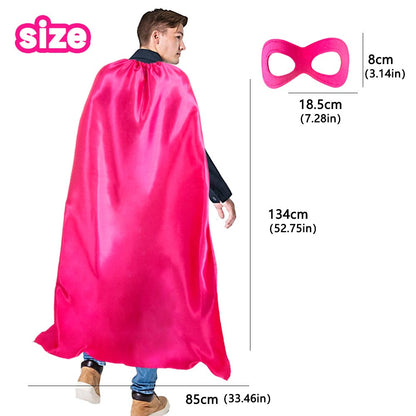 Halloween Solid Color Cloak Men Dress Up Party Mask Adult Mask Ball Women Cloak Performance Prop Cosplay Funny Superhero Capes