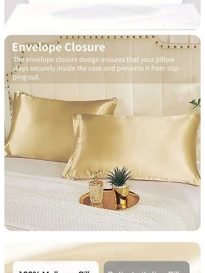 1pcs Pillowcase for Hair and Skin, Silk Satin Pillowcase Pillow Cases Set of Silky Pillow Cover with Envelope Closure