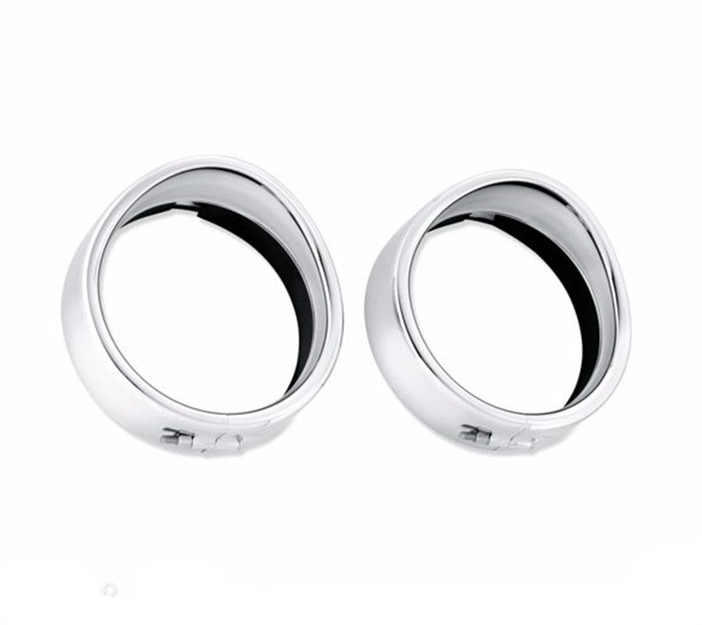 Motorcycle Headlight Trim For Harley Touring Road King Electra Glide Softail FLD/FLH Parts 7" Ring Bezel Visor 4.5" Led Fog Lamp