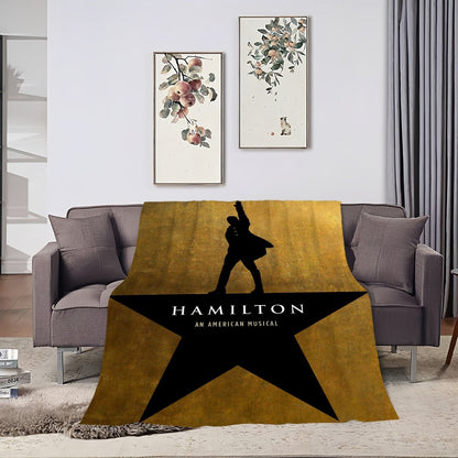 Classic Play Musical Blanket Plush Nap Sofa rug for Living Room H-Hamilton-ES Warm Office Bedroom Birthday Home Travel Kid Gifts