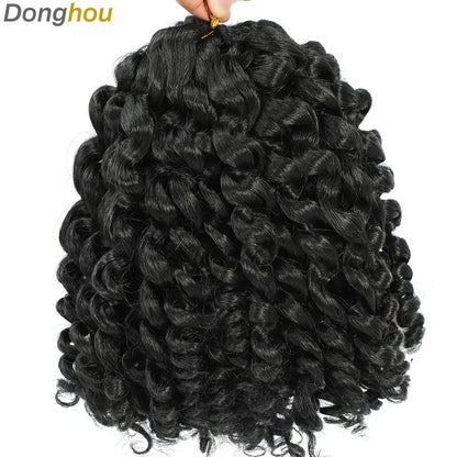 1-4 Pacotes 2X Ringlet Wand Curl Jamaican Bounce 8 polegadas Sintético Wand Curl Twist Braids Hair Crochet Cabelo Cacheado Extensões 20 Raízes