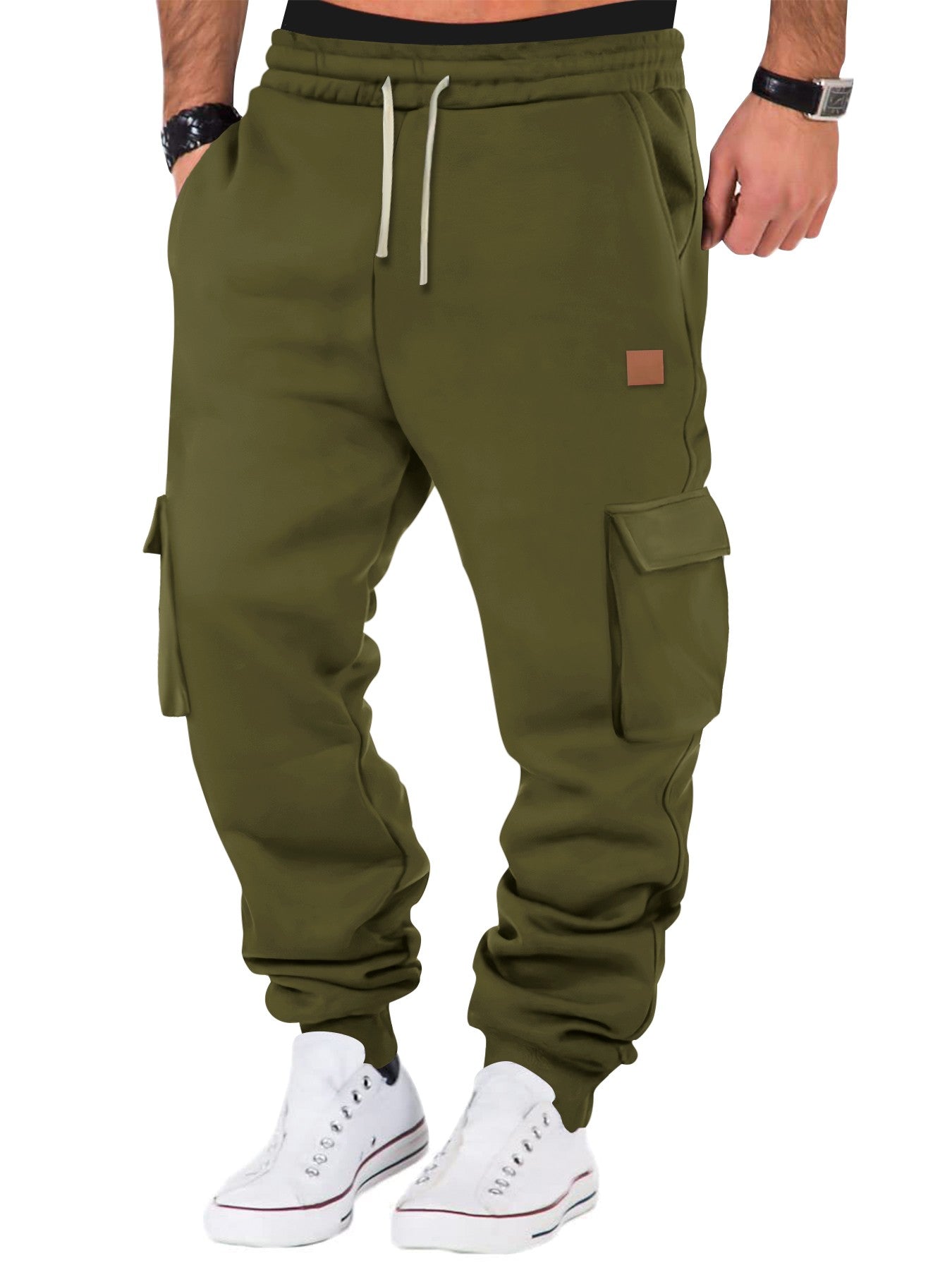 Men's Cargo Pants Joggers Workout Cargo Pants Comfortable and Breathable Outdoor Casual Wearable Running Cycling Multi-Pocket